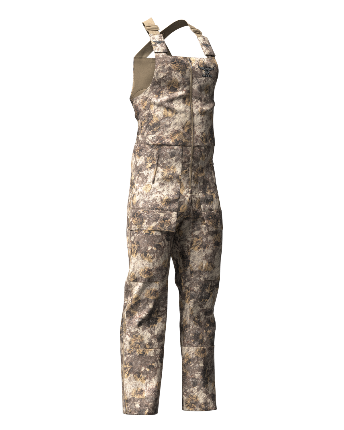 ASIO Gear Heavyweight Bib in RAPX Camo – Insulated hunting bib designed for ground and treestand concealment