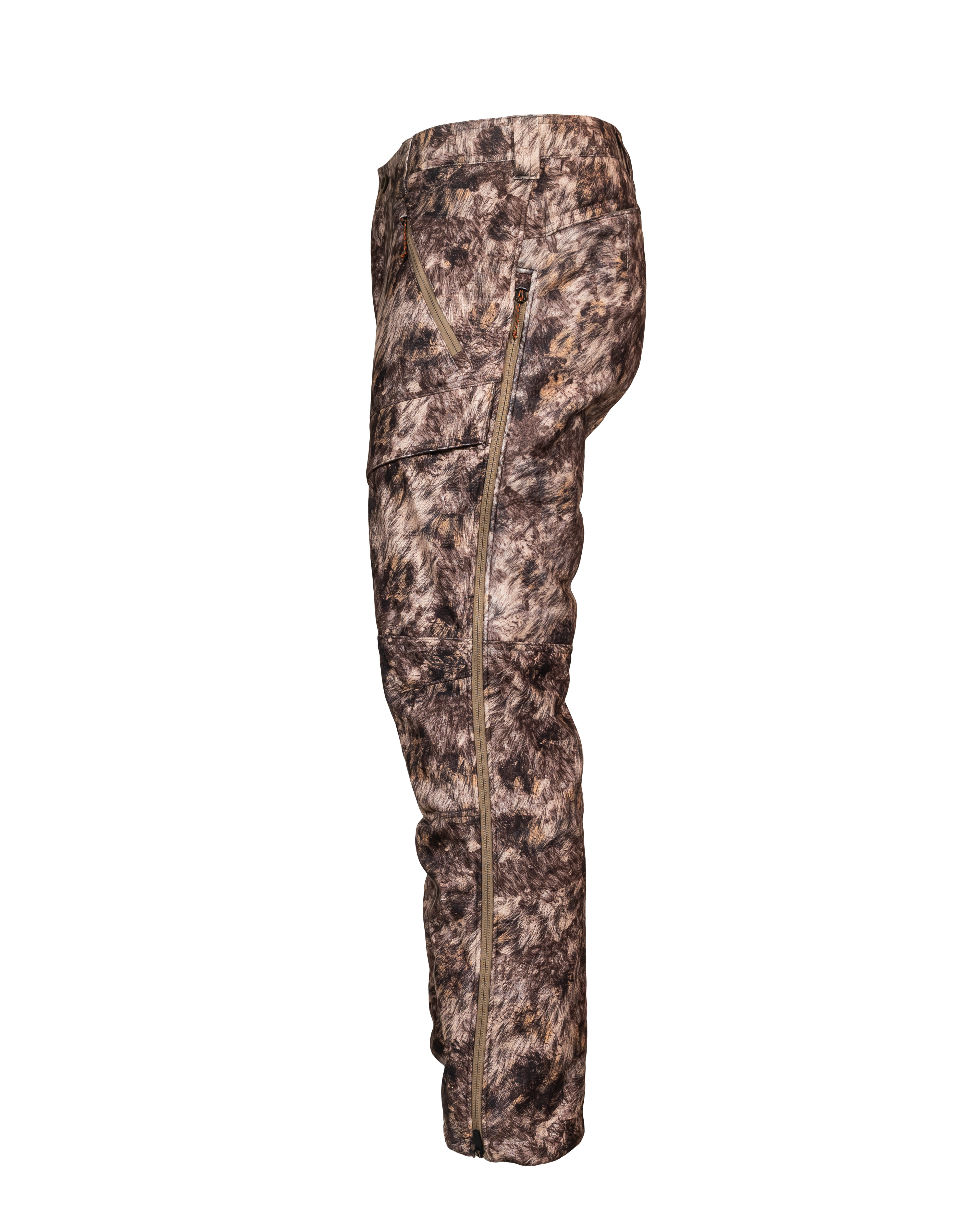 Side view of the ASIO Midweight Sherpa Pant in RAPX Camo