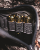 ASIO Gear RAPTOR camo turkey hunting vest elastic shotgun shell holders for secure and accessible ammunition storage