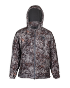 Front view of the ASIO Heavyweight Hooded Jacket in Raptor Camo