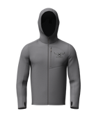 ASIO Gear heavyweight merino wool baselayer hoodie in solid grey designed for cold-weather hunting insulation and moisture management