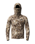 ASIO Gear hybrid hooded softshell jacket in RAPX camo for bowhunters needing breathable weather protection in diverse terrain