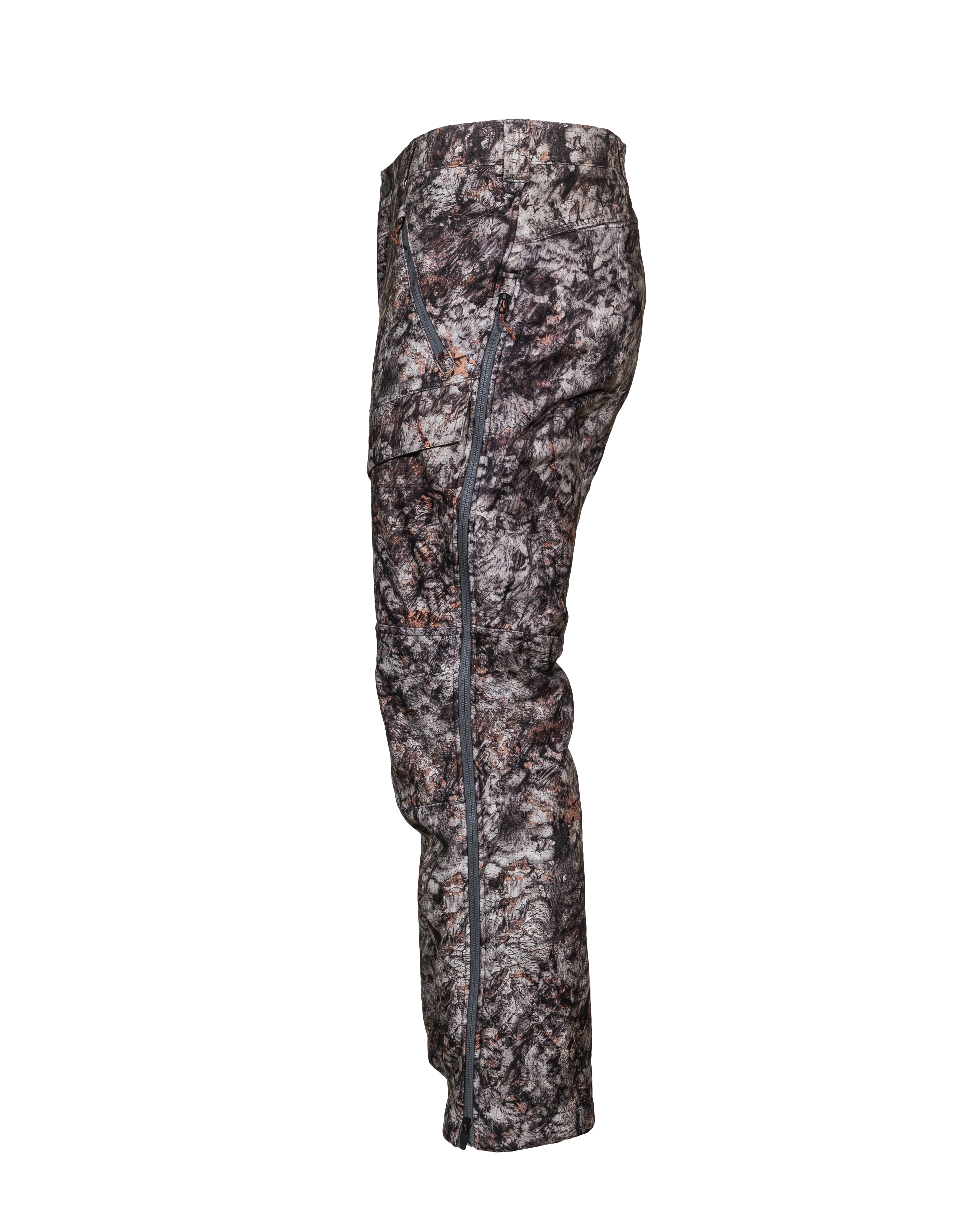 Side view of the ASIO Midweight Sherpa Pant in Raptor Camo