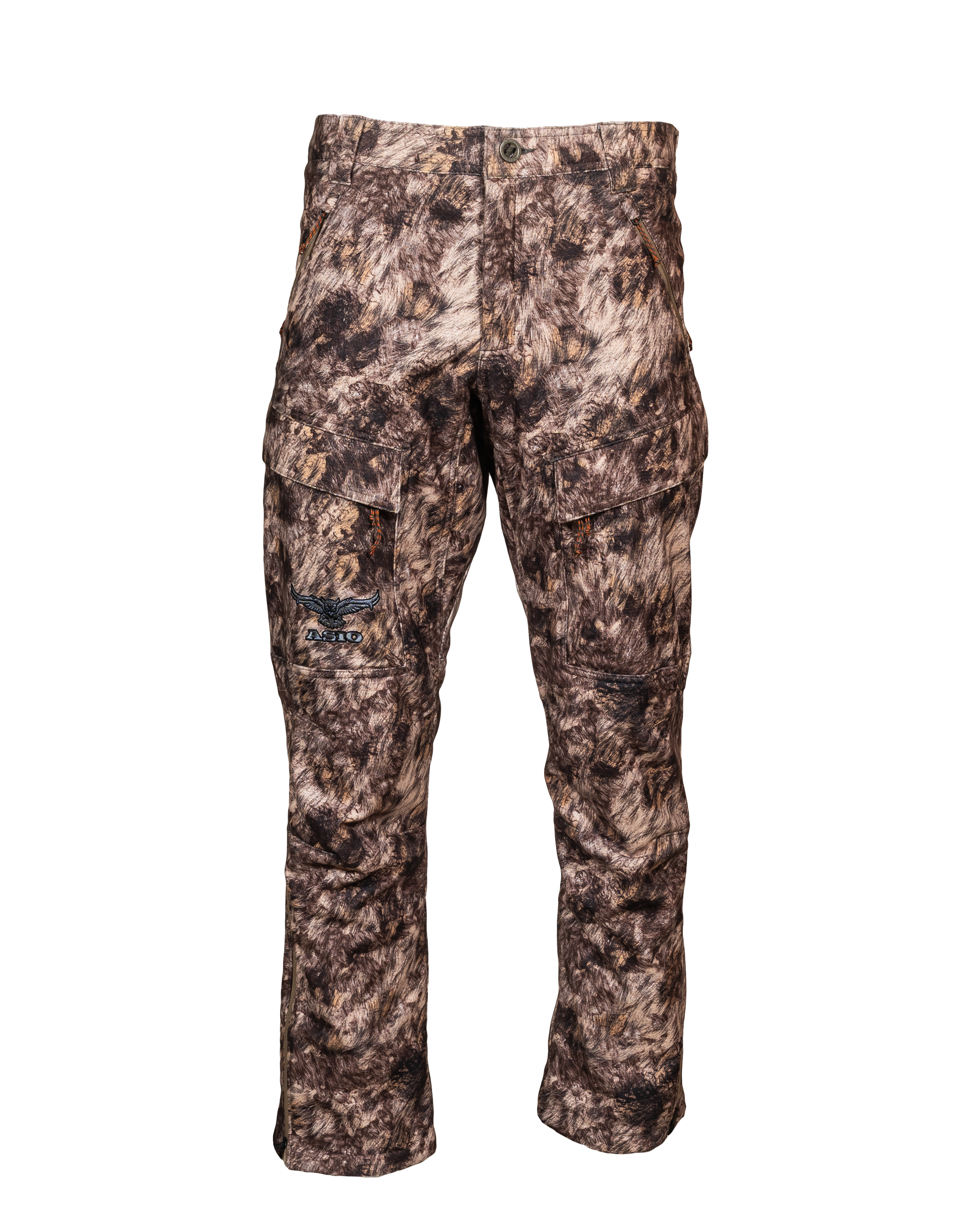 Front view of the ASIO Midweight Sherpa Pant in RAPX Camo